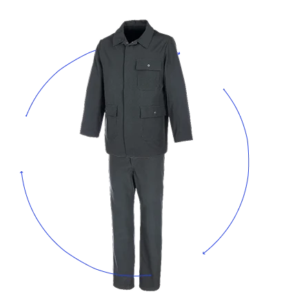 Mockup einer Kleidung der hemischen Industrie