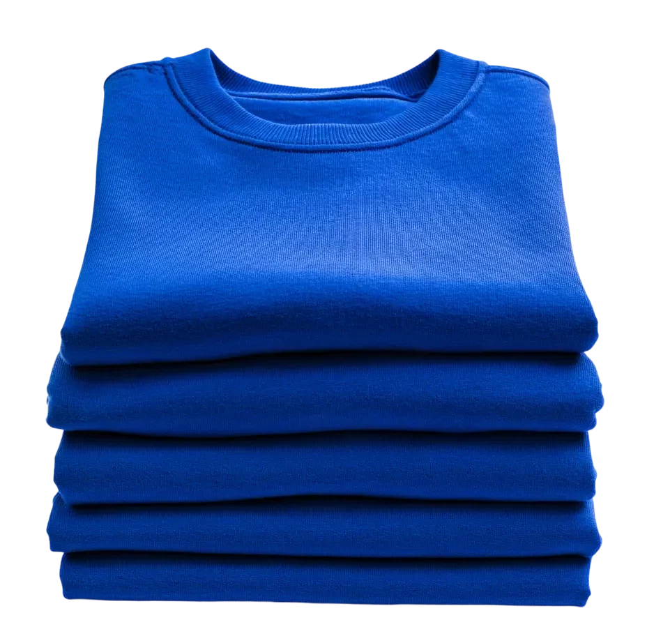 Gefaltete Arbeitskleidung aus dem Mietservice